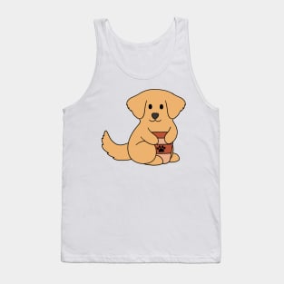 Golden Retriever Coffee Tank Top